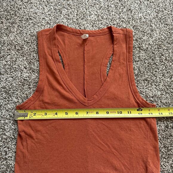 Free People Intimately rust orange cotton crop tank top size S - Picture 10 of 11